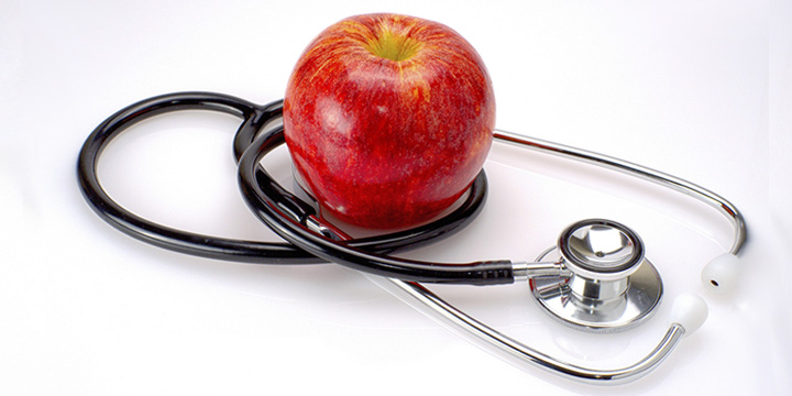 Stethoscope and an Apple